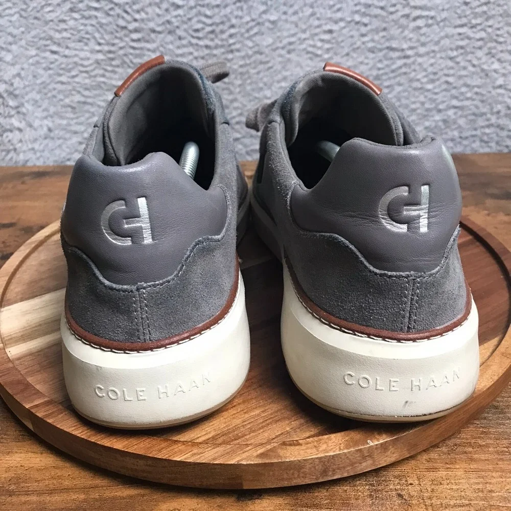 Cole Haan GrandPro TopSpin Sneaker Means 13M Gray Suede Low‎ Top Tennis Shoes